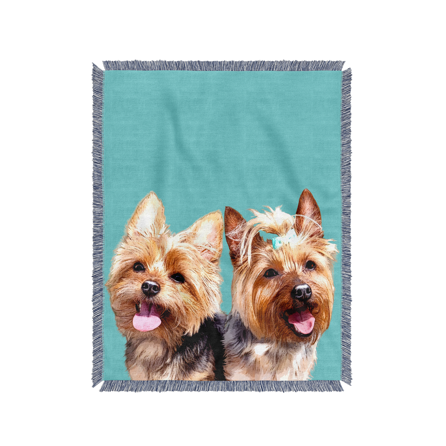 Custom Pet Art Woven Blanket