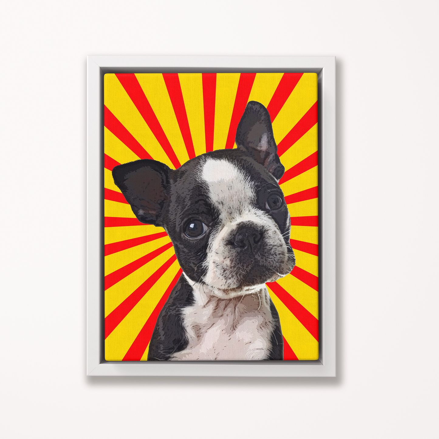 Custom Pet Art Framed Canvas