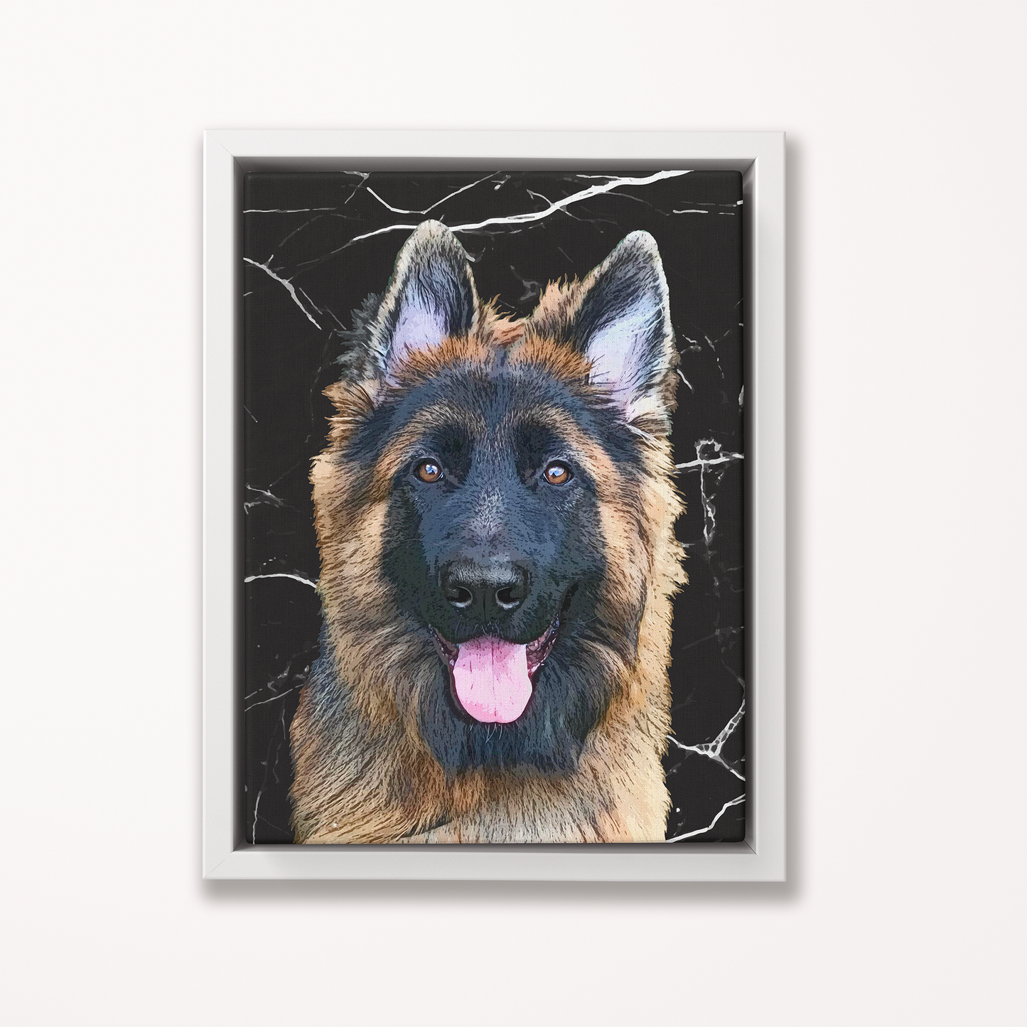 Custom Pet Art Framed Canvas