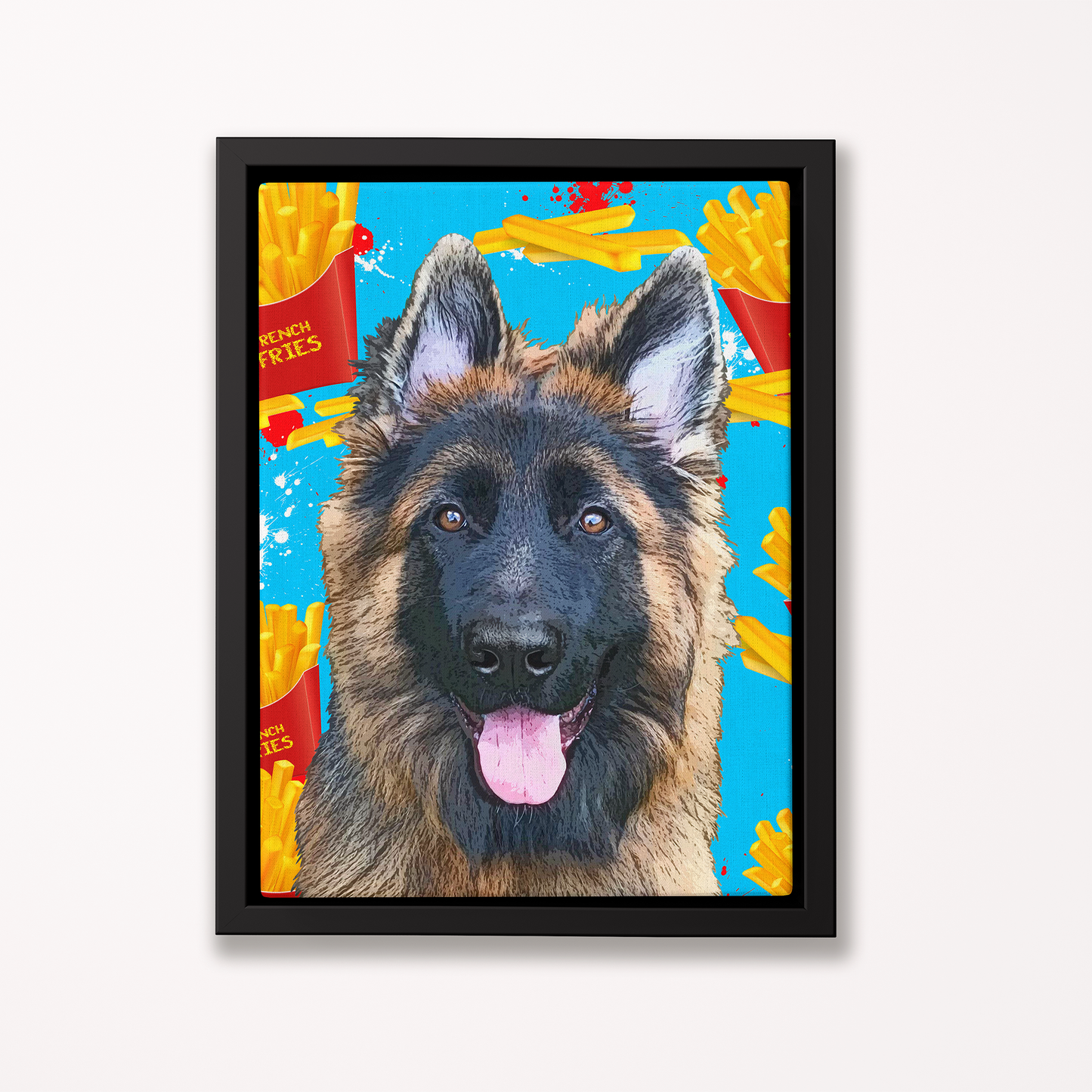 Custom Pet Art Framed Canvas