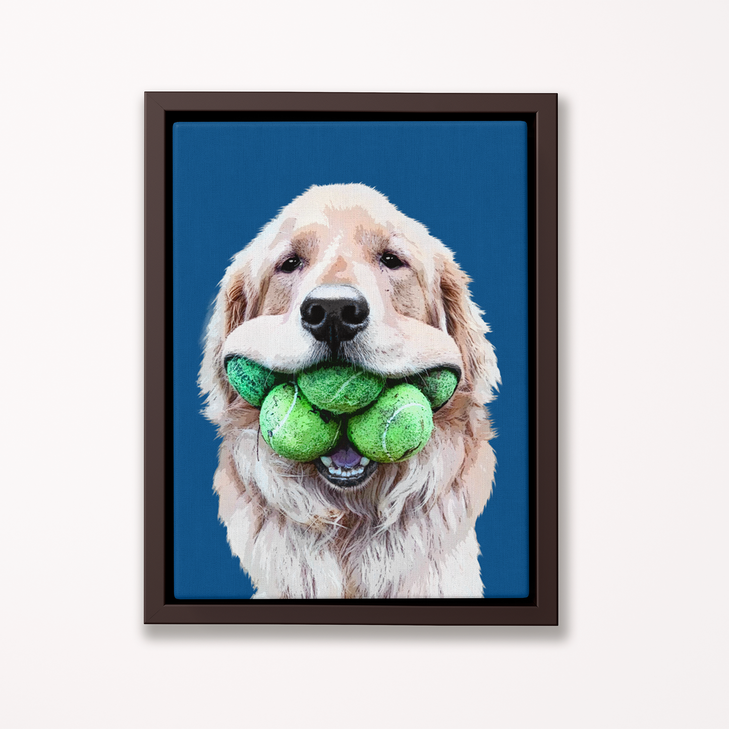 Custom Pet Art Framed Canvas