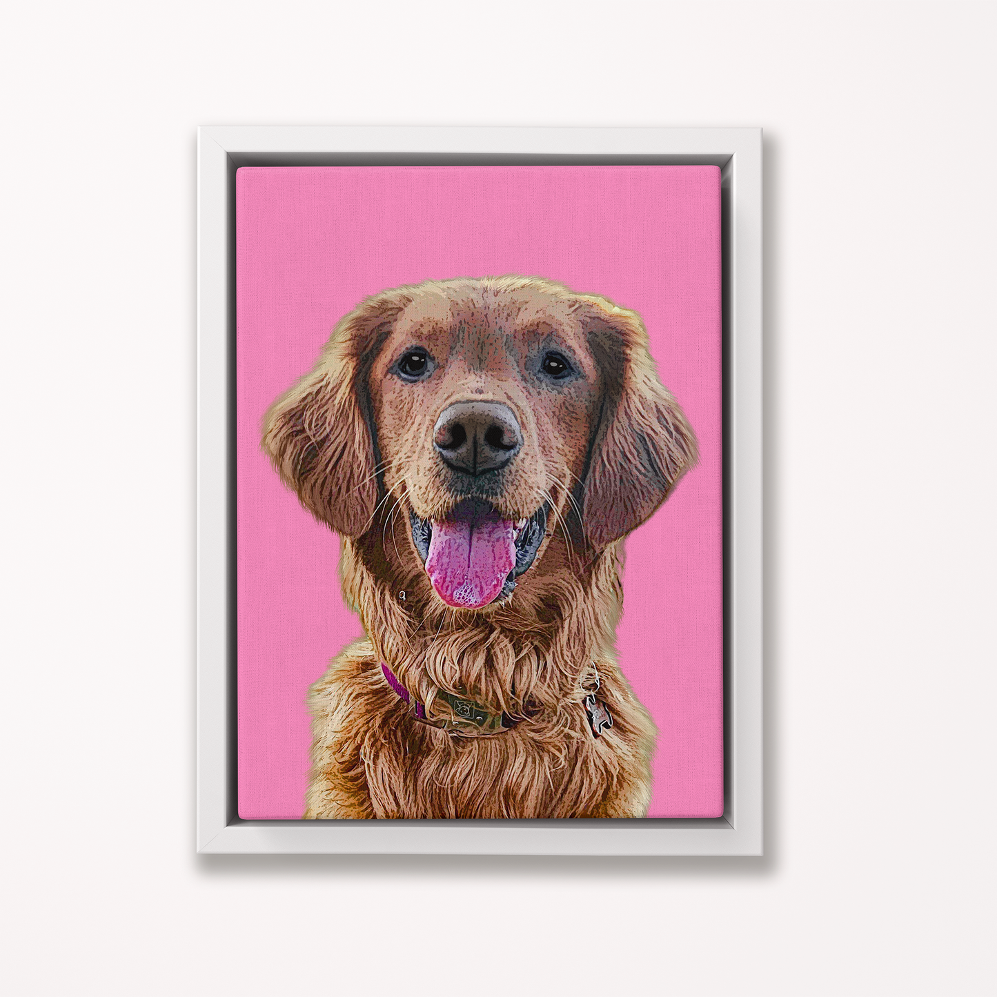 Custom Pet Art Framed Canvas