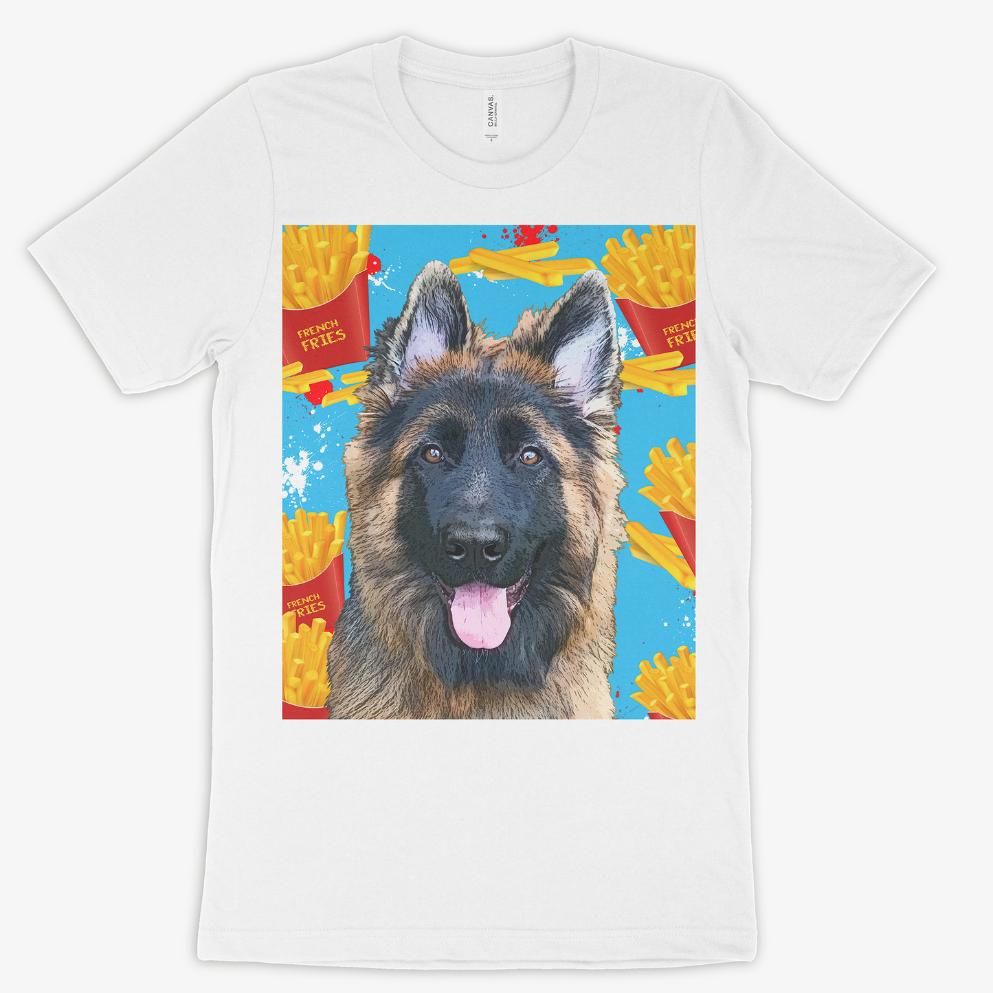 Custom Pet Art Mens Crew Neck T-shirt