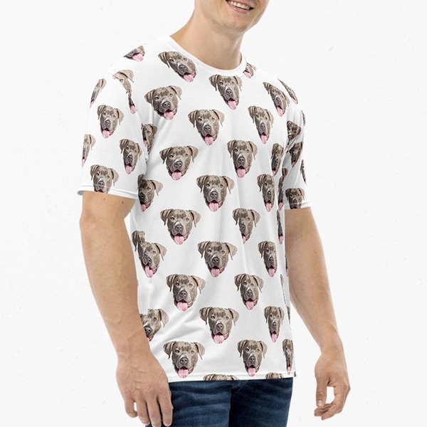 Custom Pet Art All Over Print Tee
