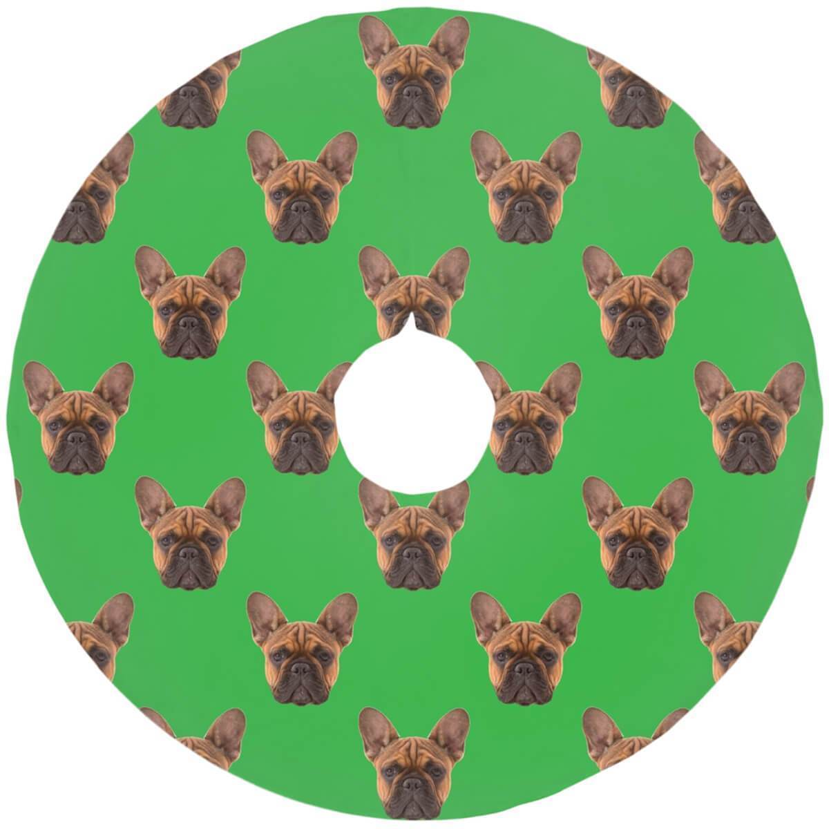 Custom Pet Art Christmas Tree Skirt