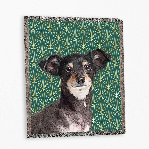 Custom Pet Art Woven Blanket