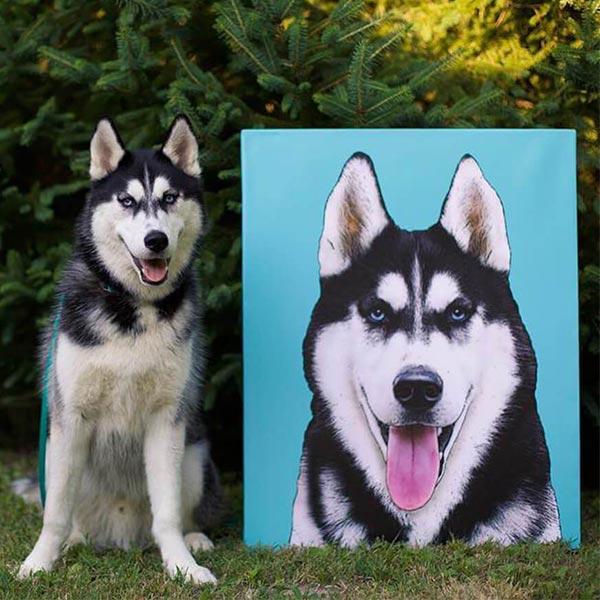 Custom Pet Art Canvas Wrap