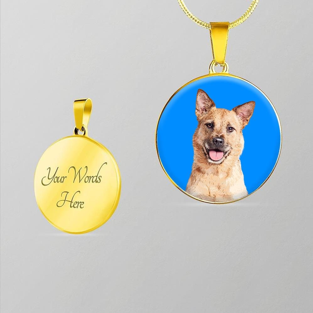 Custom Pet Art - Circle Necklace