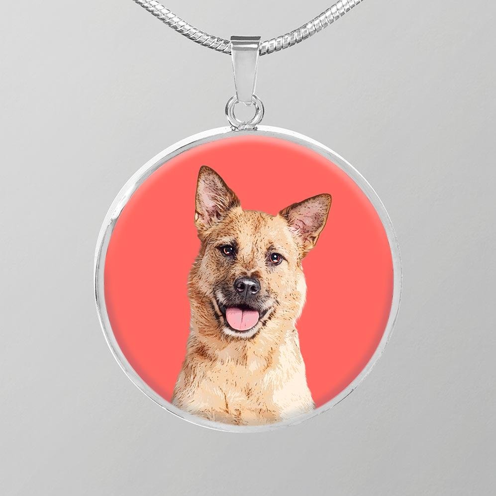 Custom Pet Art - Circle Necklace