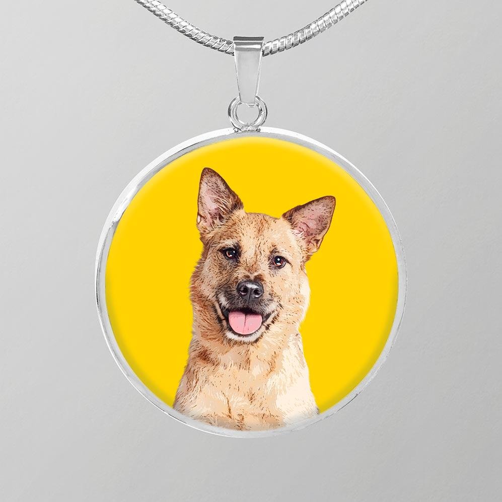 Custom Pet Art - Circle Necklace
