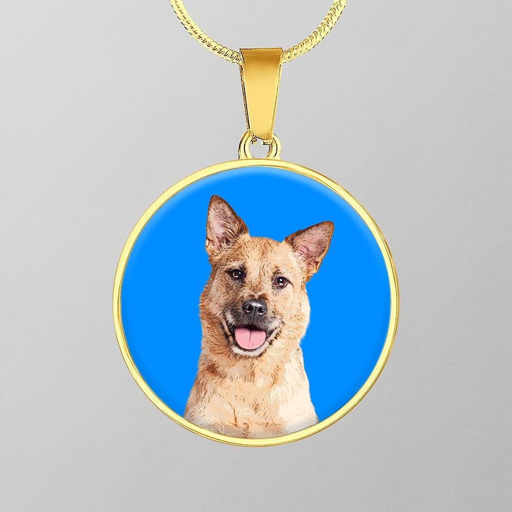 Custom Pet Art - Circle Necklace