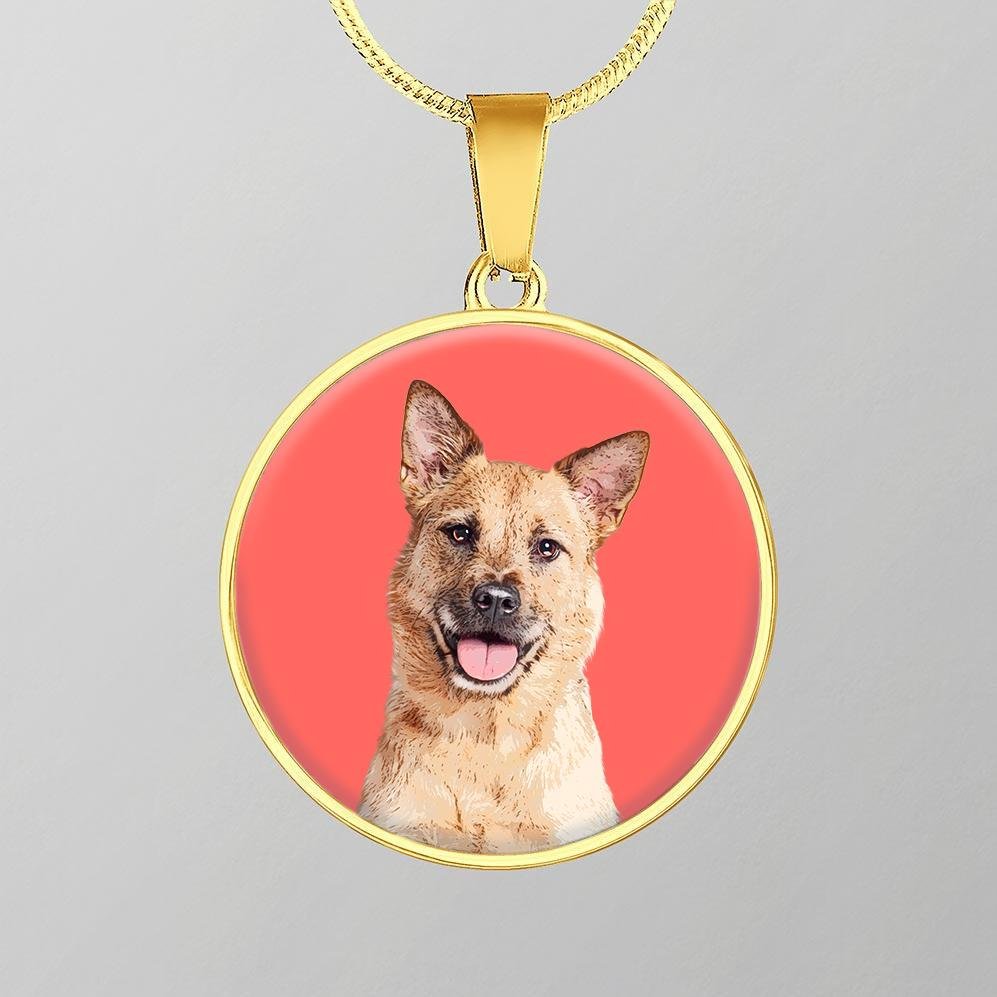 Custom Pet Art - Circle Necklace