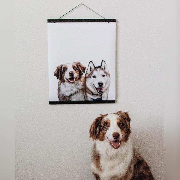 Custom Pet Art Hanging Canvas