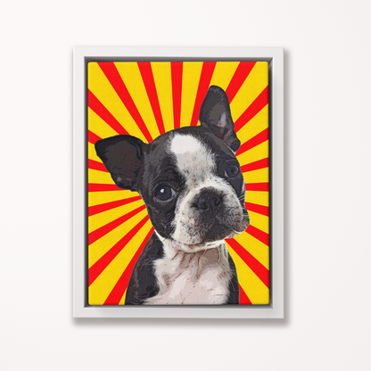 Custom Pet Art Framed Canvas