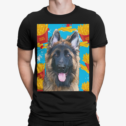 Custom Pet Art Mens Crew Neck T-shirt
