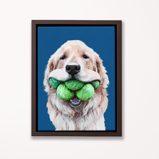 Custom Pet Art Framed Canvas