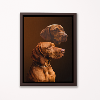 Custom Pet Art Framed Canvas
