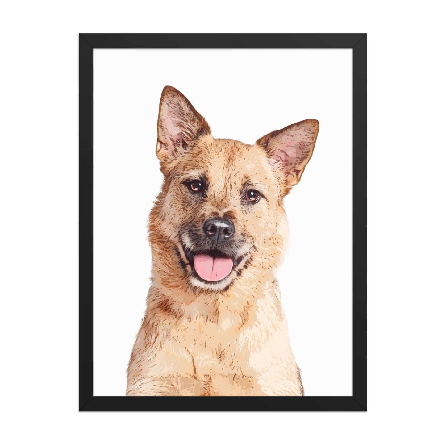 Custom Pet Art Framed Print