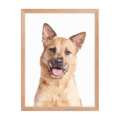 Custom Pet Art Framed Print