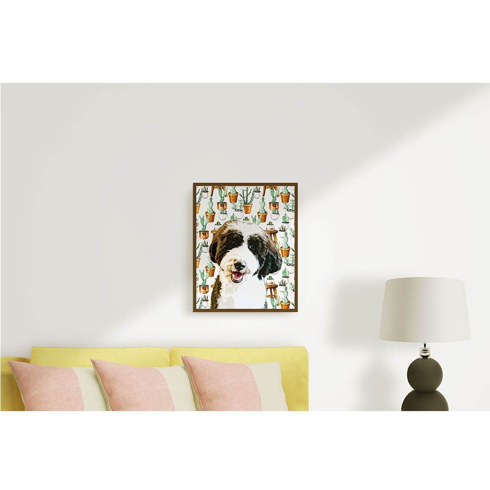 Original Pet Pop Art Framed Canvas