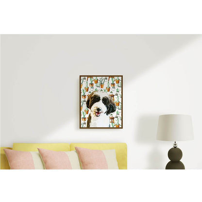 Original Pet Pop Art Framed Canvas