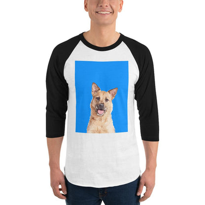 Custom Pet Art Three Quarter Sleeve Shirt
