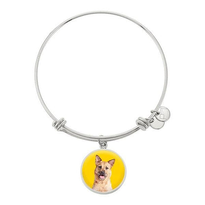 Custom Pet Art - Circle Bangle Bracelet