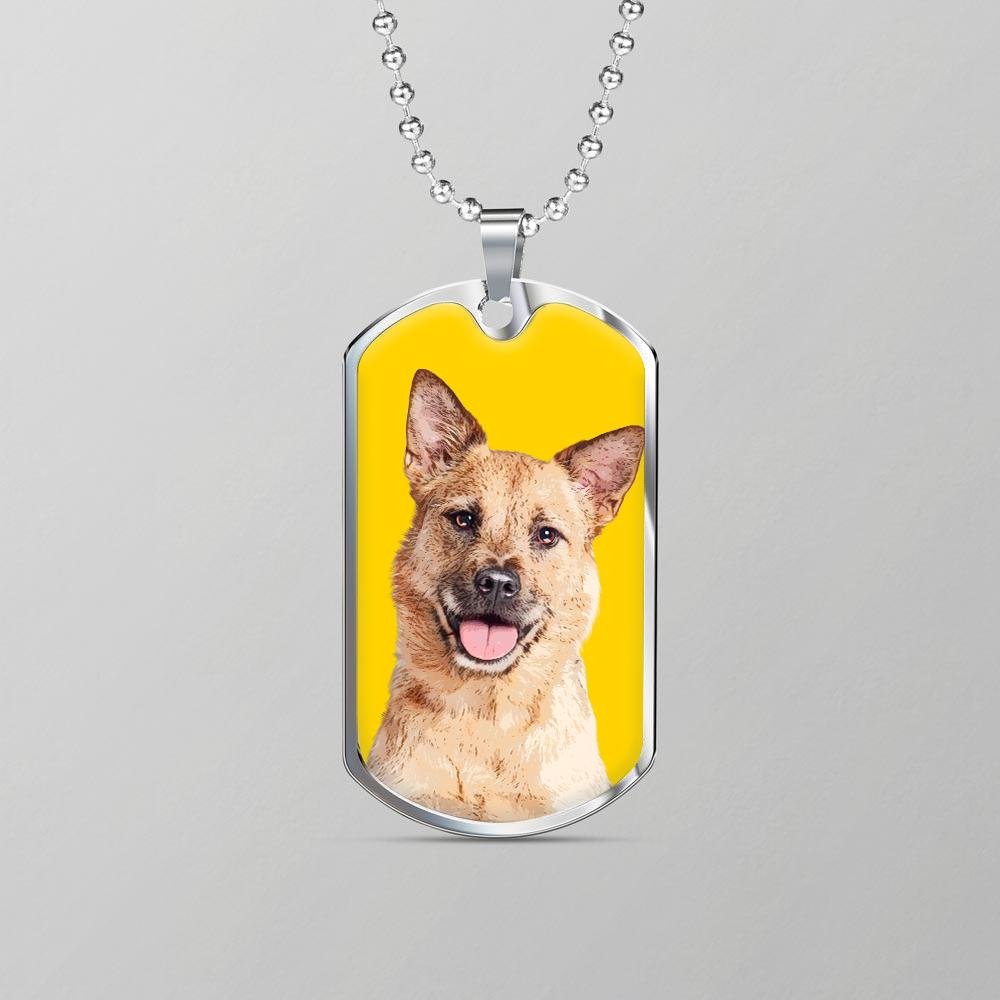 Custom Pet Art - Dog Tag Necklace