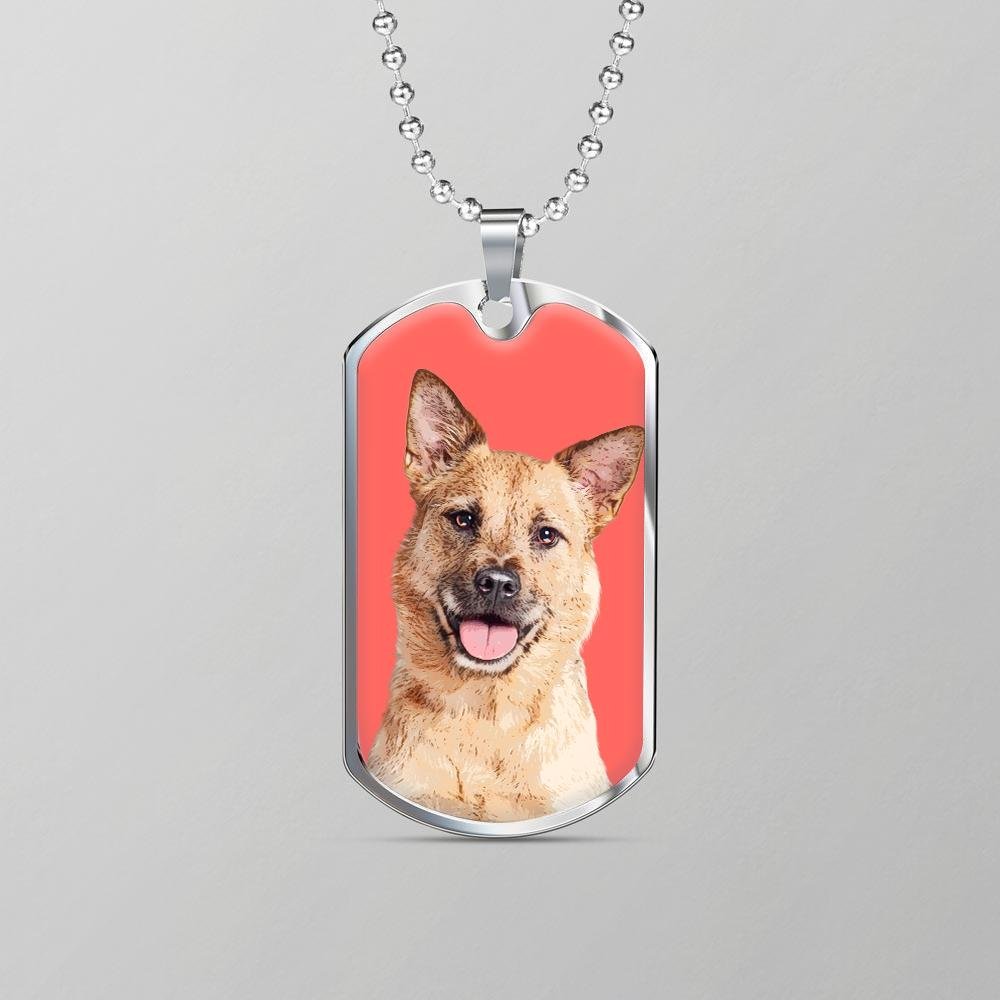 Custom Pet Art - Dog Tag Necklace