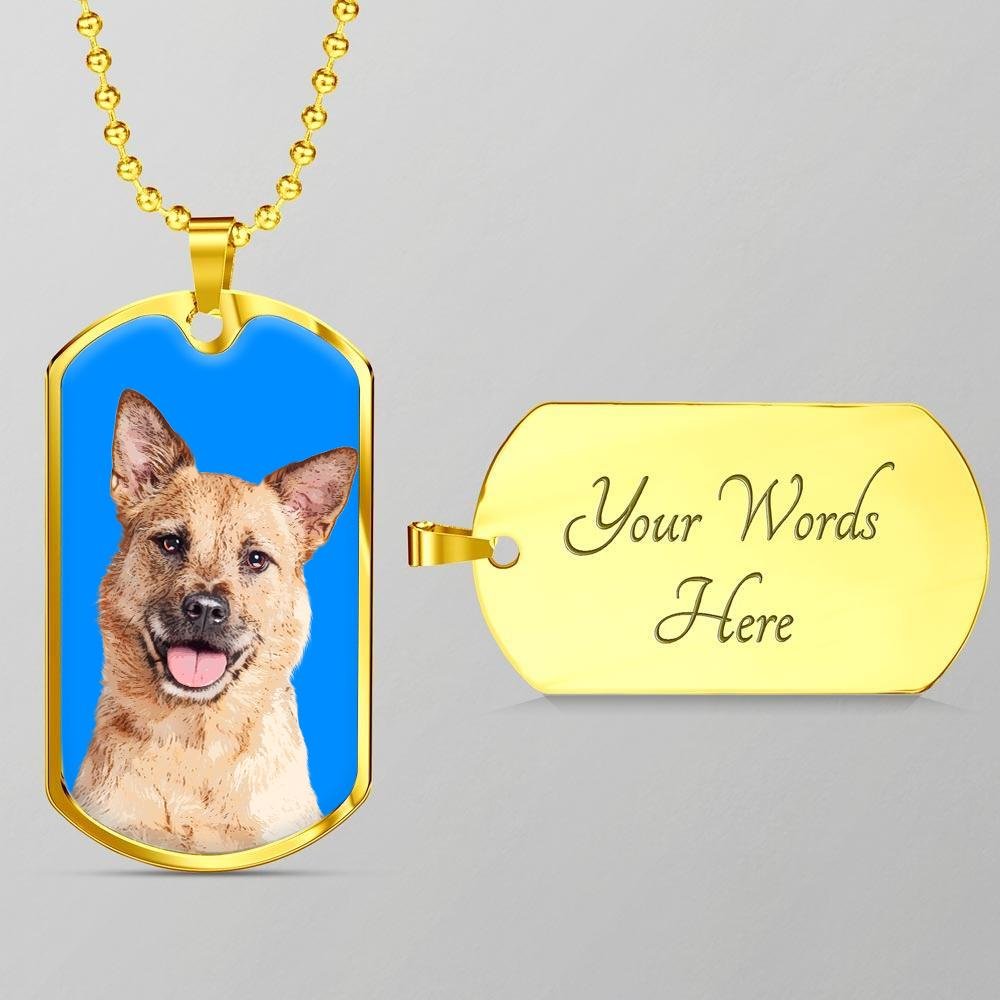 Custom Pet Art - Dog Tag Necklace