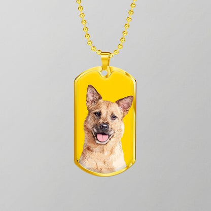 Custom Pet Art - Dog Tag Necklace