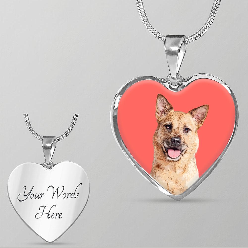 Custom Pet Art - Heart Necklace