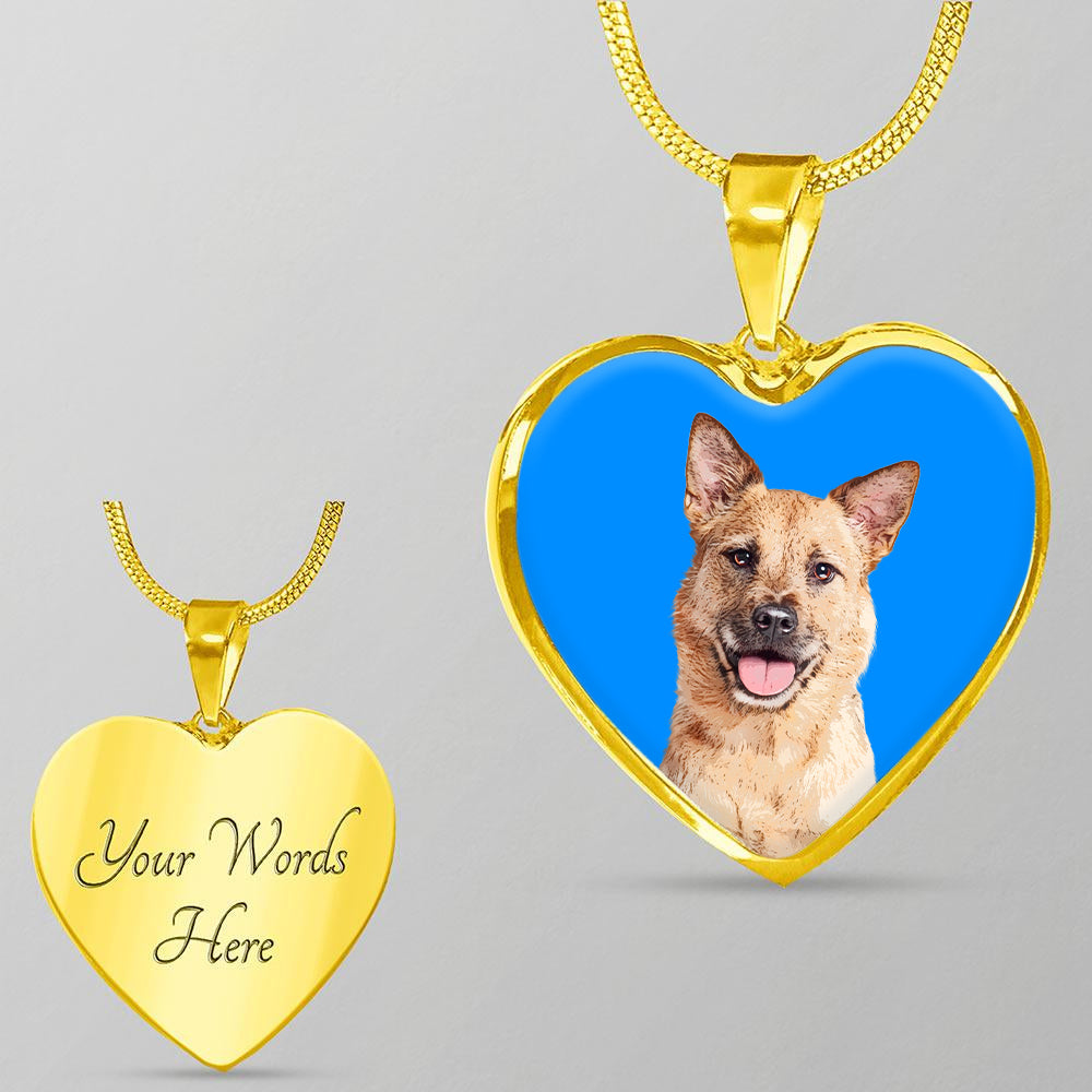 Custom Pet Art - Heart Necklace