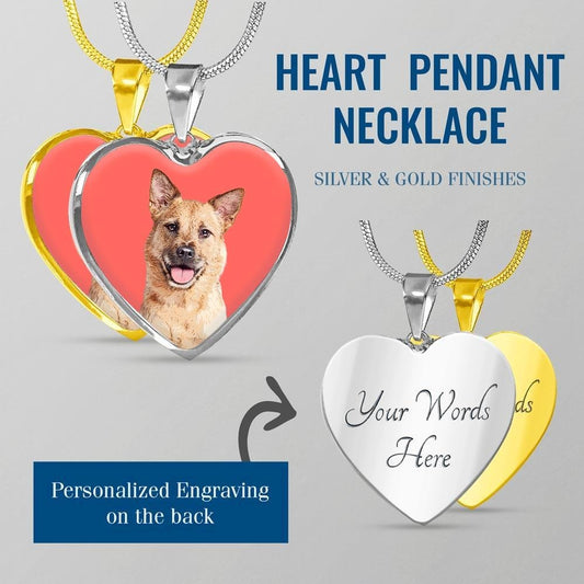 Custom Pet Art - Heart Necklace