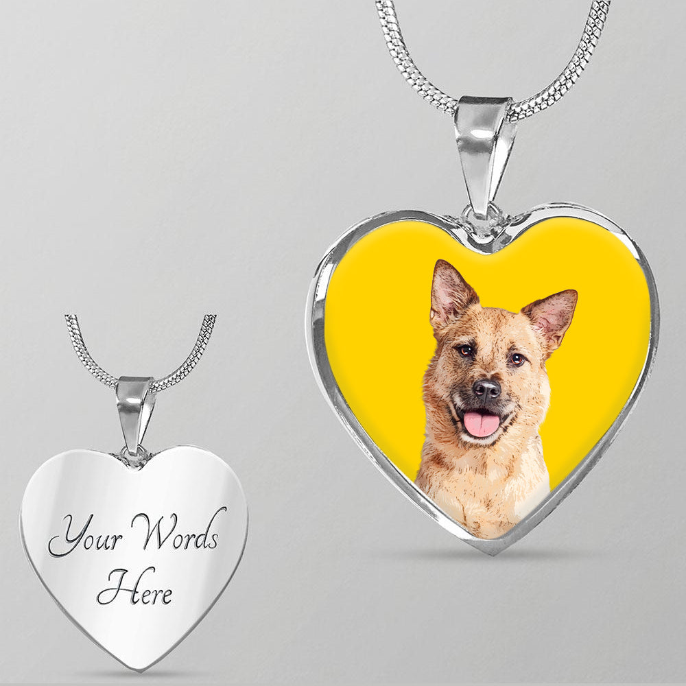 Custom Pet Art - Heart Necklace