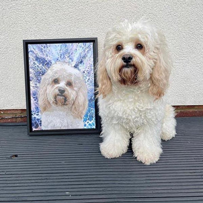 Original Pet Pop Art Framed Canvas