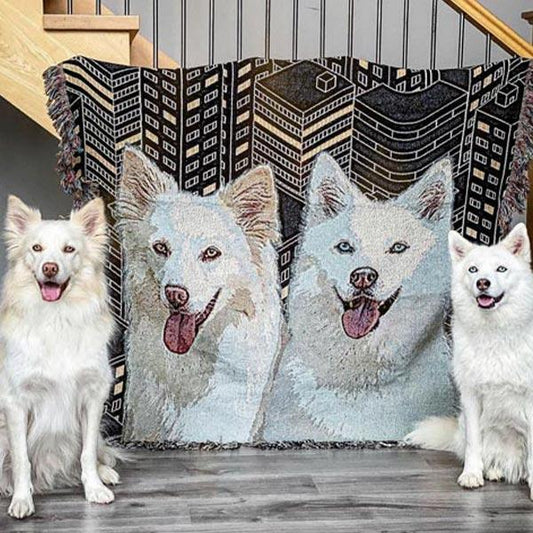 Original Pet Pop Art Woven Blanket