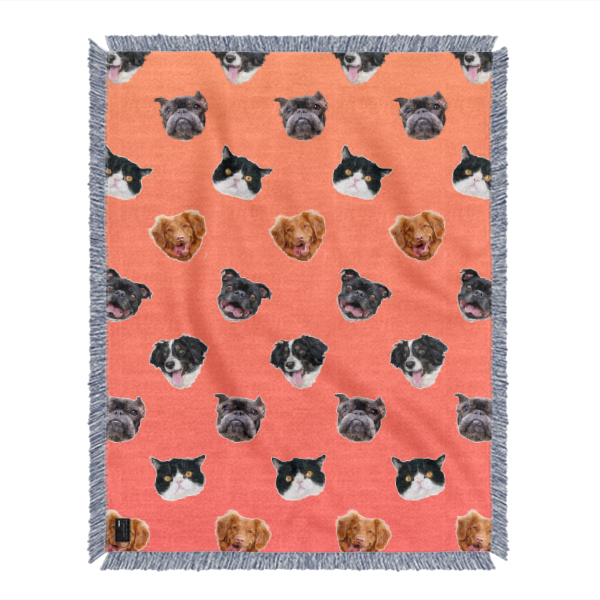 Custom Pet Art Woven Blanket