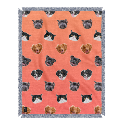 Custom Pet Art Woven Blanket